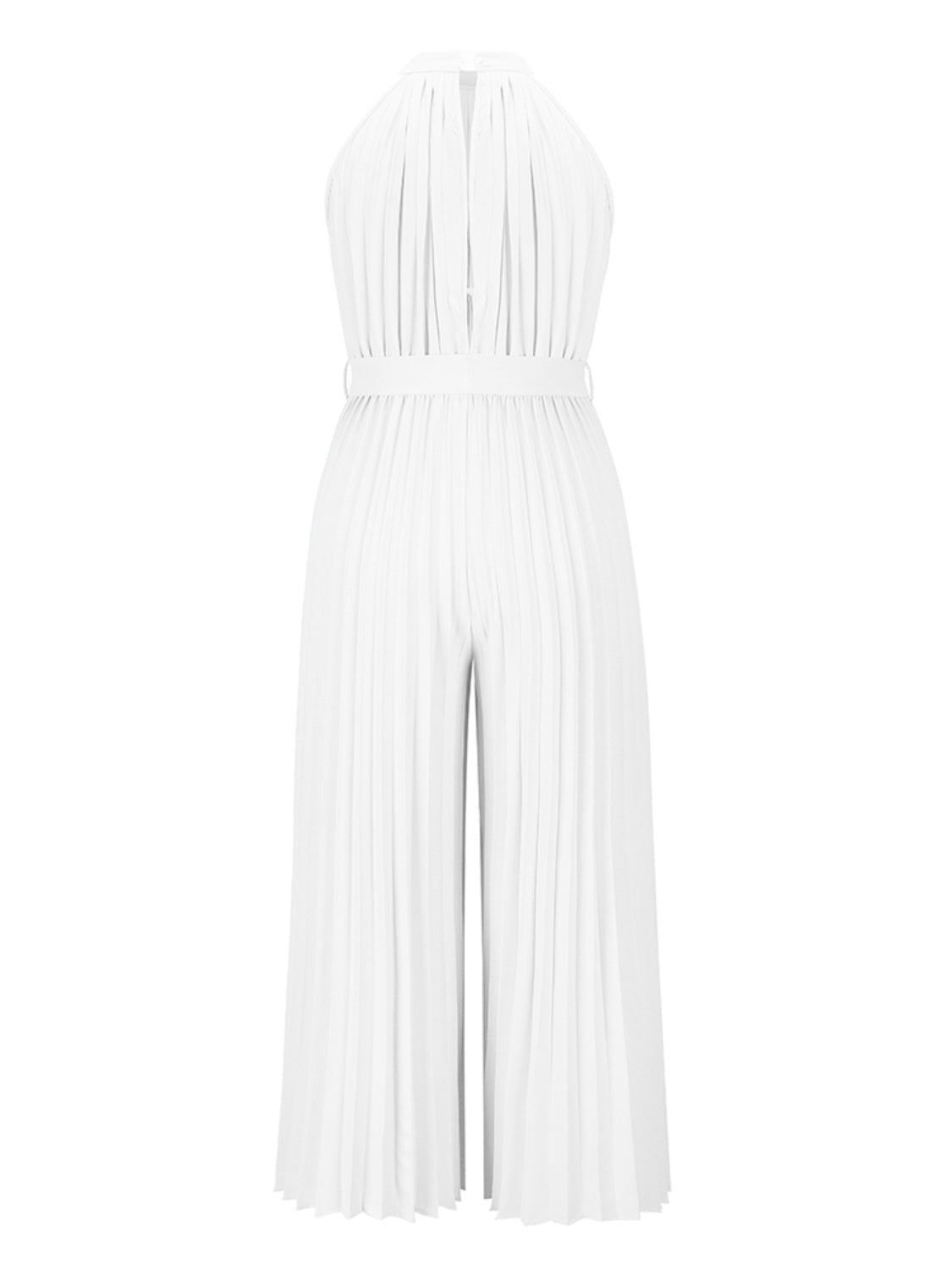 Cutout Tied Pleated Sleeveless Jumpsuit - In Style Chics Boutique LLC