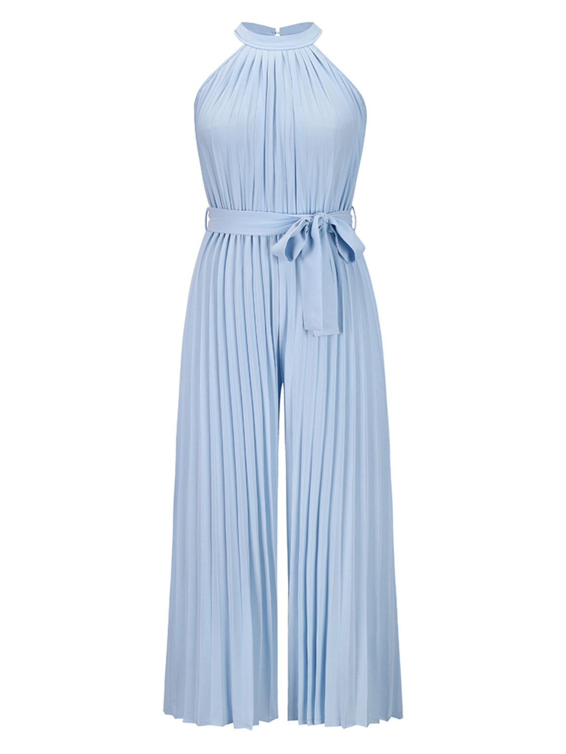 Cutout Tied Pleated Sleeveless Jumpsuit - In Style Chics Boutique LLC