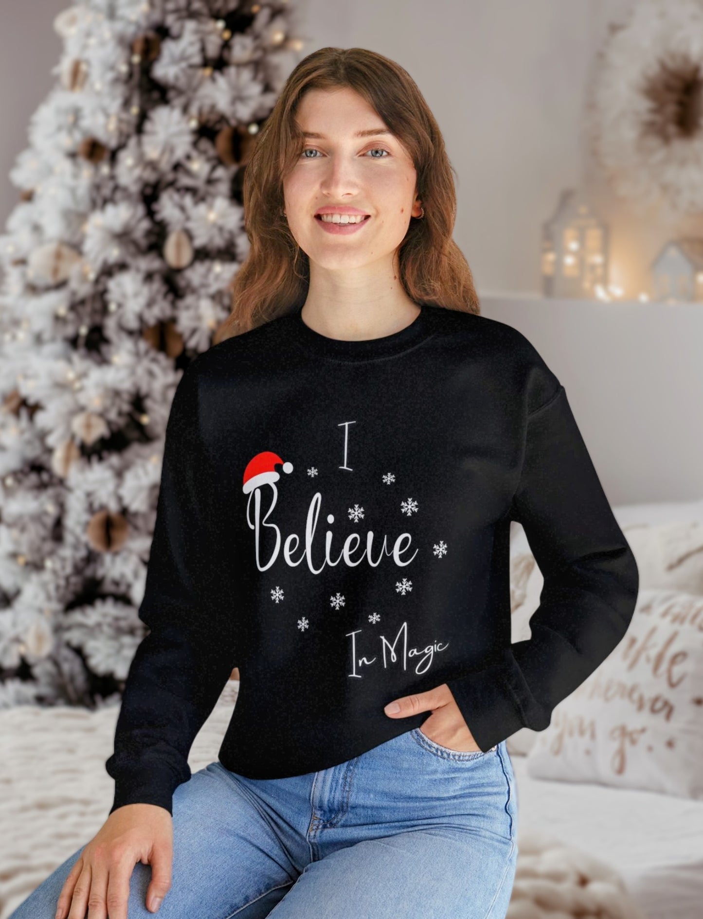 Crewneck "I Believe in Magic" Christmas Sweatshirt
