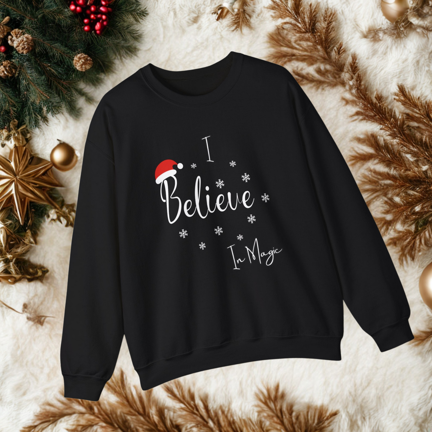 Crewneck "I Believe in Magic" Christmas Sweatshirt