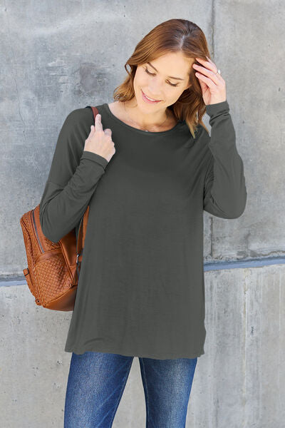 Basic Bae Full Size Round Neck Dropped Shoulder T-Shirt - More Colors! - In Style Chics Boutique LLC