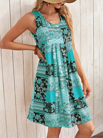 Printed Sleeveless Mini Dress - More Colors! - In Style Chics Boutique LLC