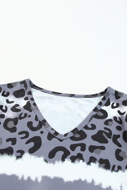 Leopard V-Neck Tee Shirt - In Style Chics Boutique LLC