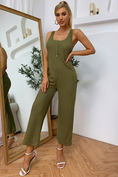 Sleeveless Straight Leg Jumpsuit More Color Options - In Style Chics Boutique LLC