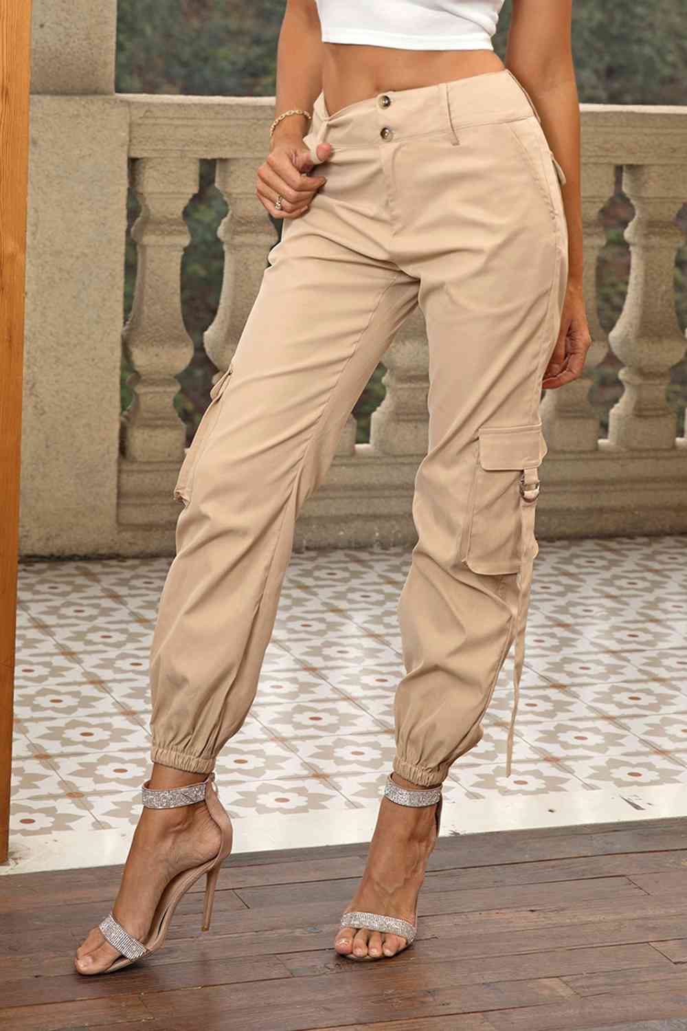 High Waist Cargo Pants - In Style Chics Boutique LLC