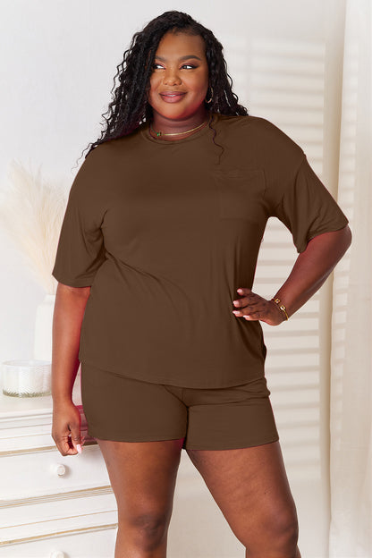 Basic Bae Full Size Soft Rayon Half Sleeve Top and Shorts Set - More Colors! - In Style Chics Boutique LLC