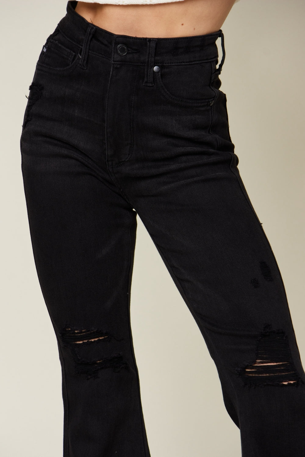 Judy Blue Full Size High Waist Distressed Flare Jeans - In Style Chics Boutique LLC