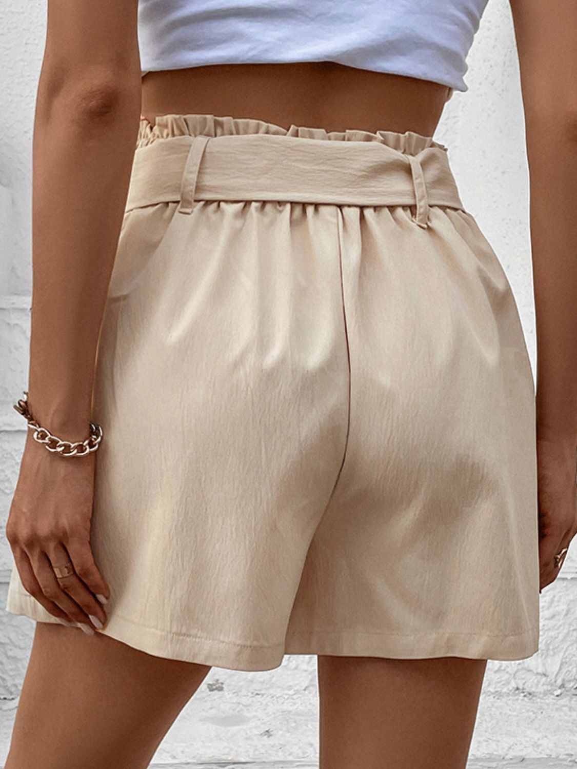 Belted Womens Shorts with Pockets - In Style Chics Boutique LLC