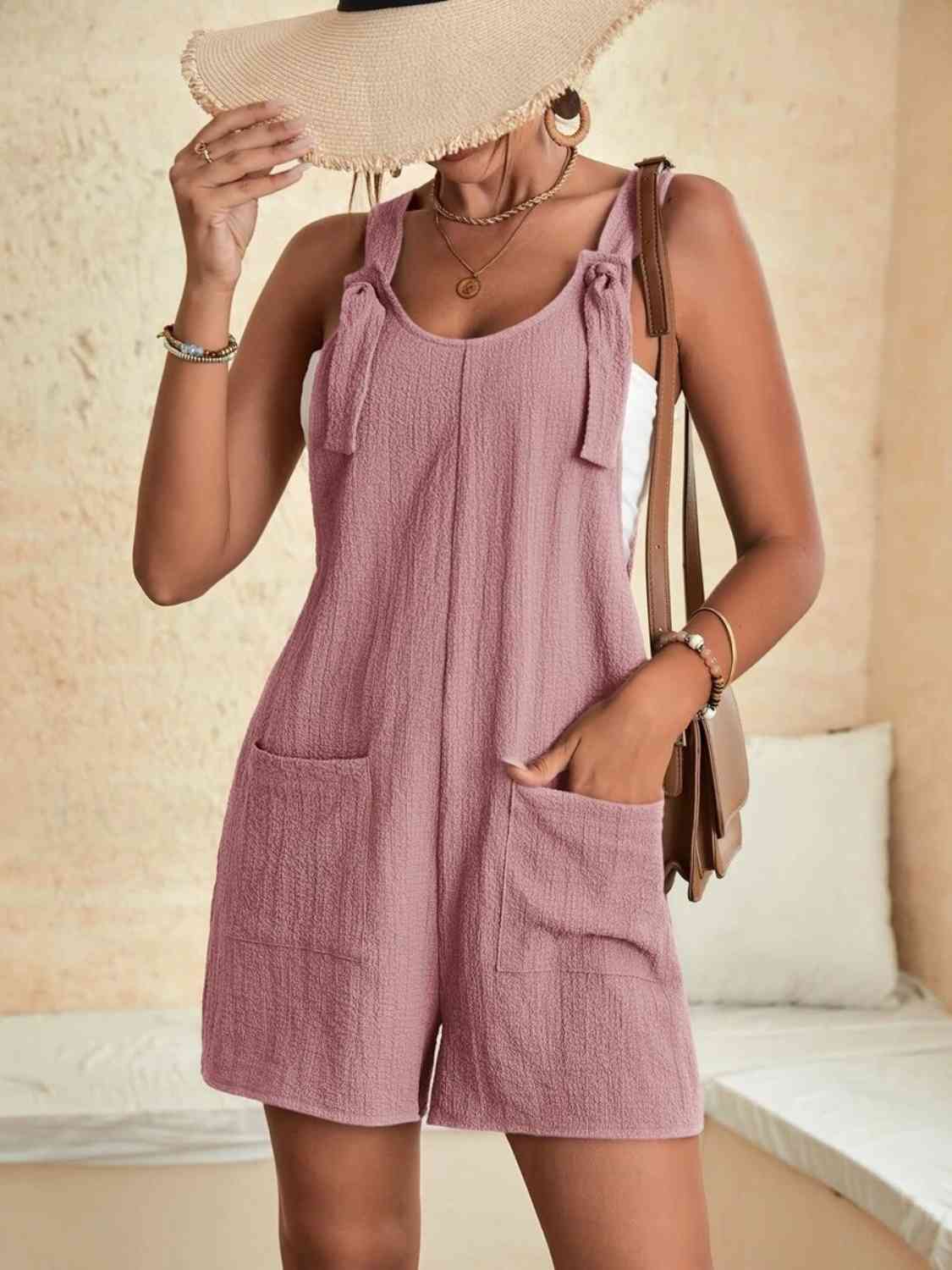 Full Size Scoop Neck Romper with Pockets - More Colors! - In Style Chics Boutique LLC
