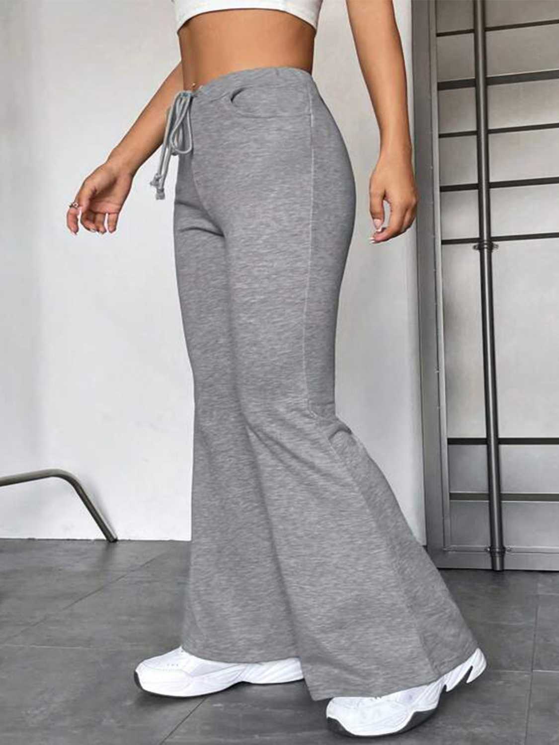 Drawstring Sweatpants with Pockets Heather Gray or Black - In Style Chics Boutique LLC