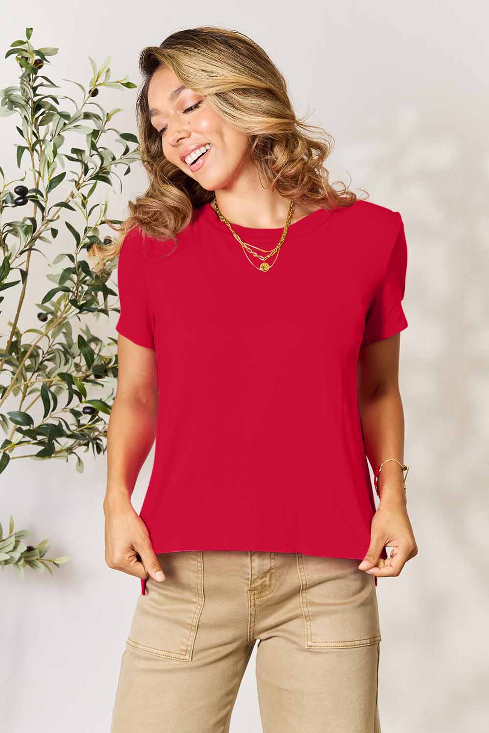 Basic Bae Full Size Round Neck Short Sleeve T-Shirt - More Colors! - In Style Chics Boutique LLC