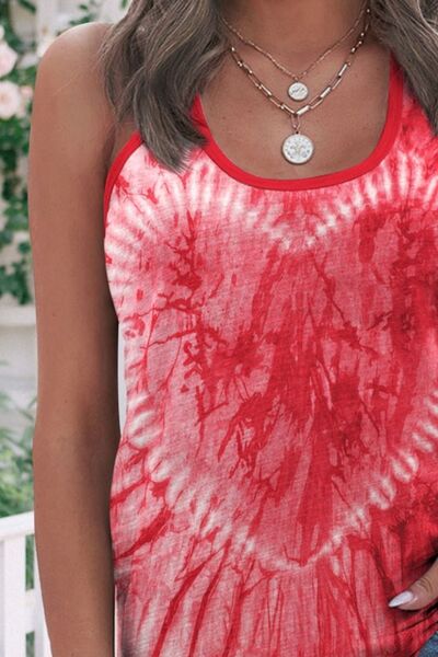 Tie-Dye Scoop Neck Wide Strap Tank - In Style Chics Boutique LLC