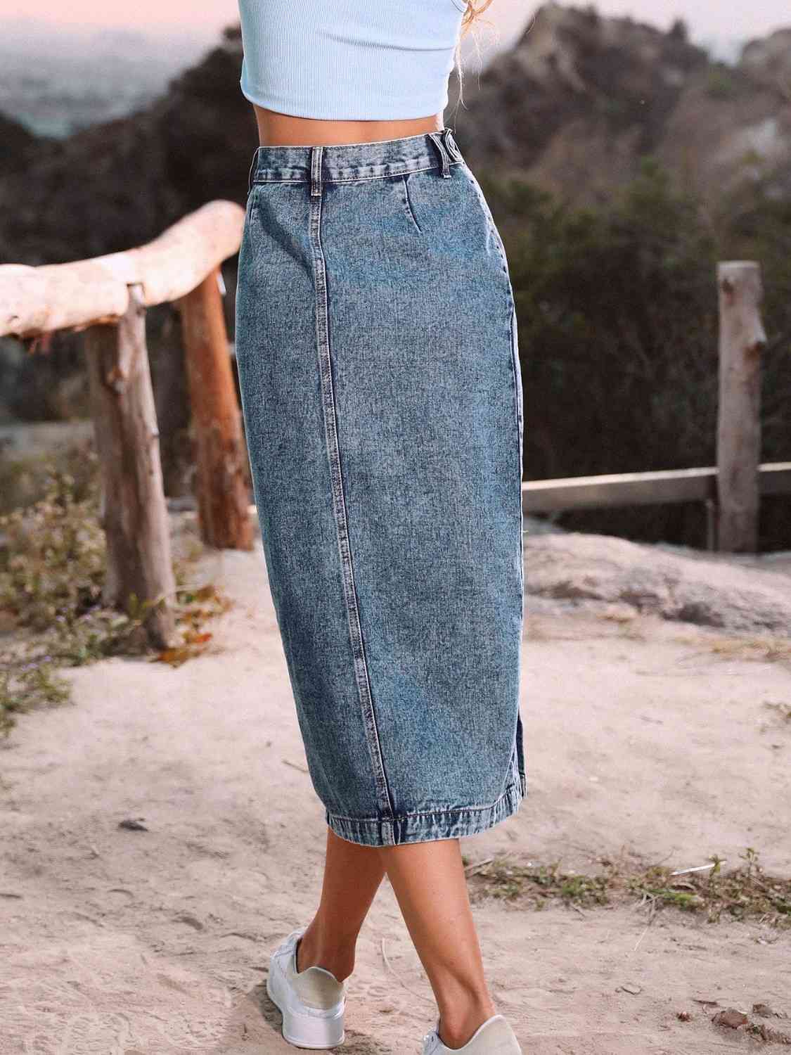 Button Down Denim Skirt - More Colors! - In Style Chics Boutique LLC