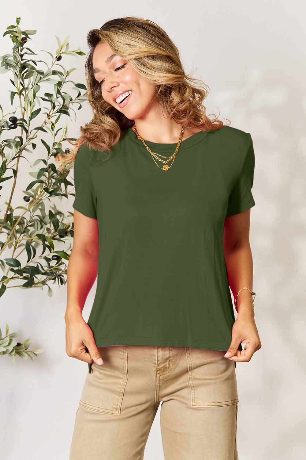 Basic Bae Full Size Round Neck Short Sleeve T-Shirt - More Colors! - In Style Chics Boutique LLC