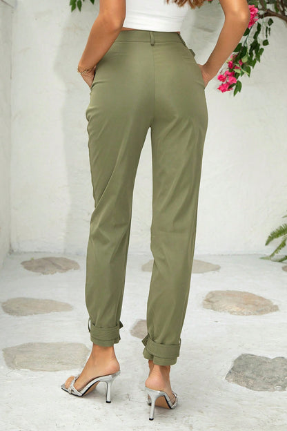 Belt Detail Jogger Pants - In Style Chics Boutique LLC