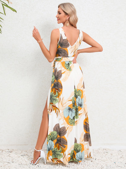 Slit Tied Printed Surplice Dress More Colors! - In Style Chics Boutique LLC