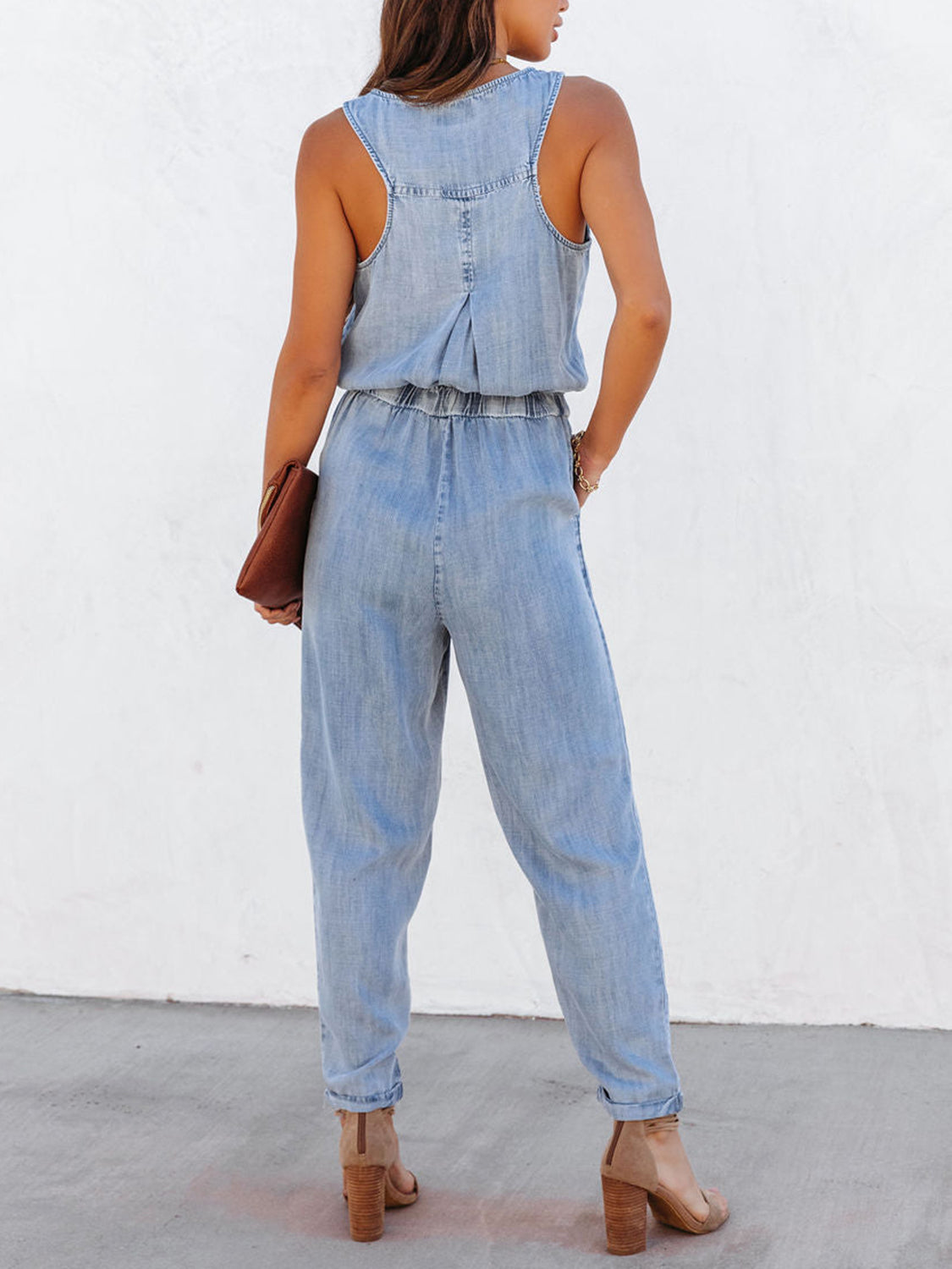 Drawstring Waist Sleeveless Jumpsuit - More Colors! - In Style Chics Boutique LLC