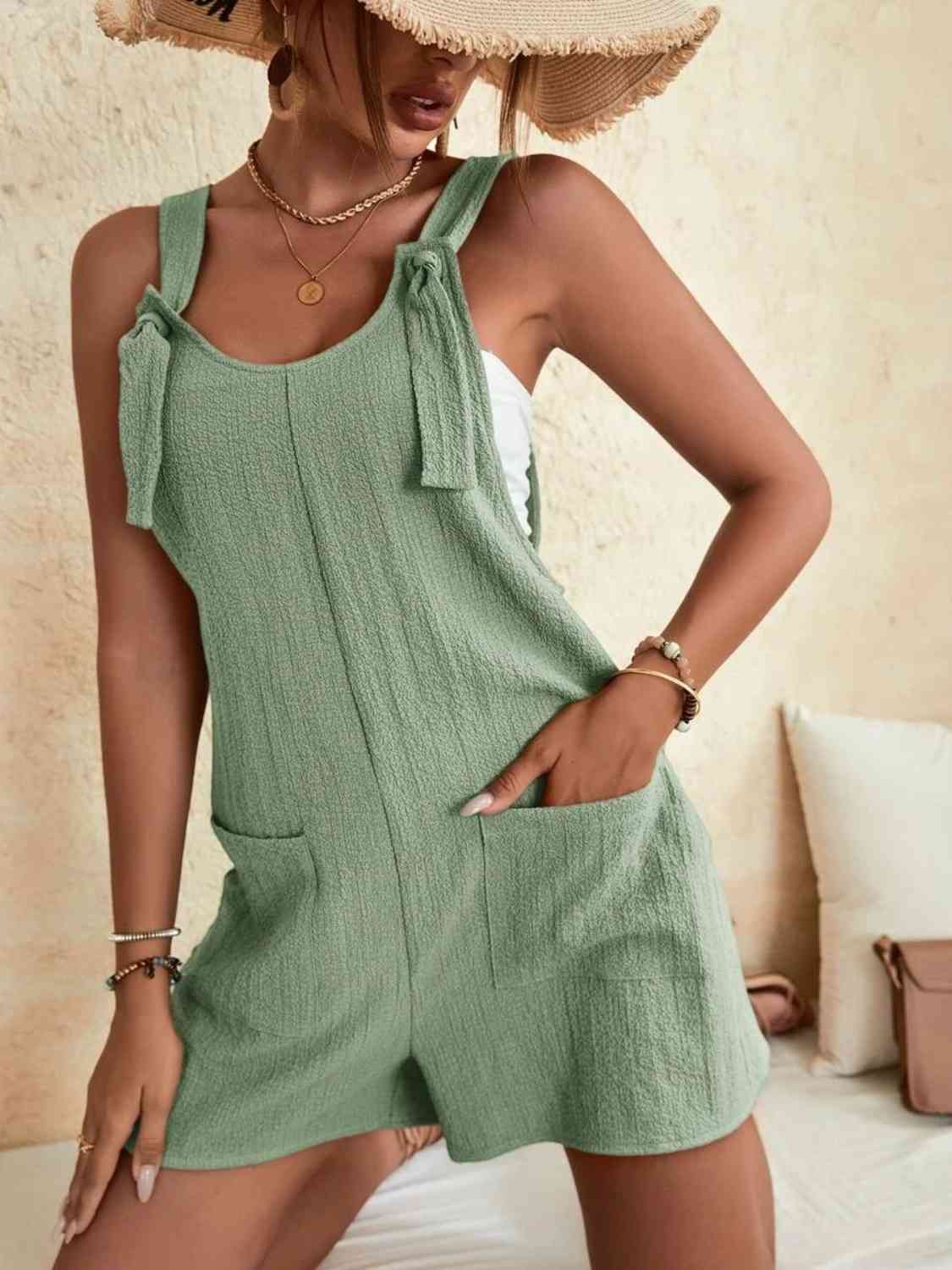 Full Size Scoop Neck Romper with Pockets - More Colors! - In Style Chics Boutique LLC