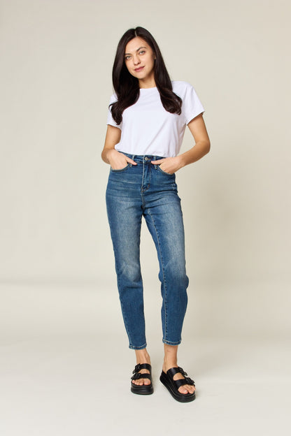 Judy Blue Full Size Tummy Control High Waist Slim Jeans - In Style Chics Boutique LLC