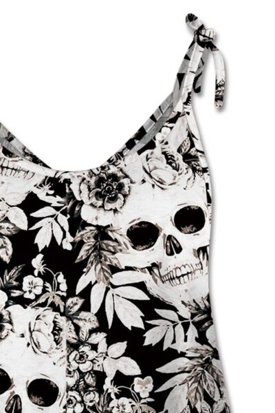 Skull Print Scoop Neck Cami - In Style Chics Boutique LLC