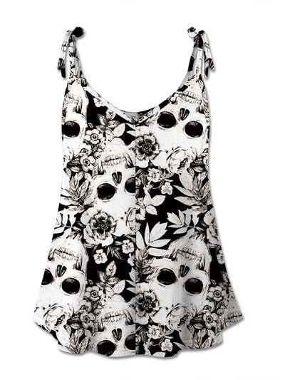 Skull Print Scoop Neck Cami - In Style Chics Boutique LLC