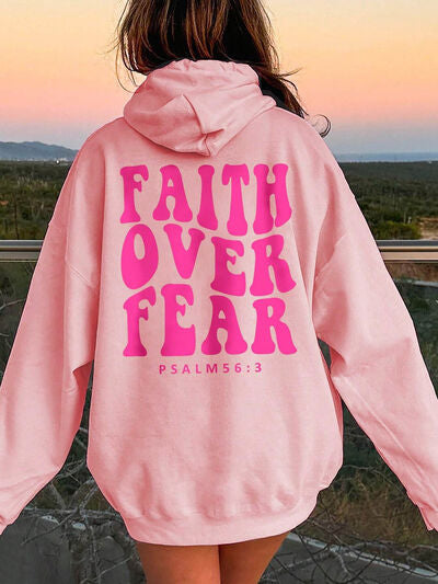 FAITH OVER FEAR Dropped Shoulder Hoodie - More Colors! - In Style Chics Boutique LLC