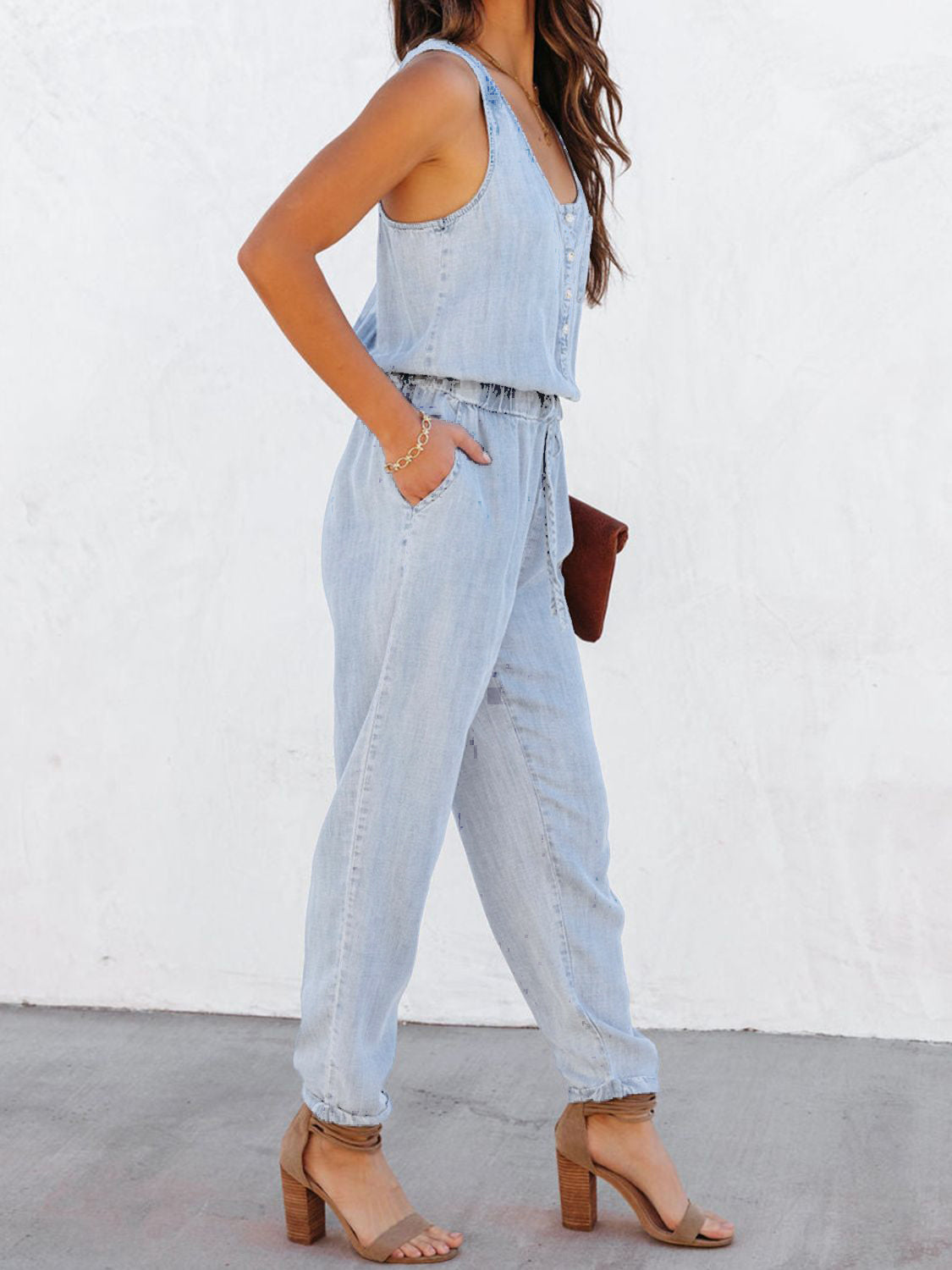 Drawstring Waist Sleeveless Jumpsuit - More Colors! - In Style Chics Boutique LLC