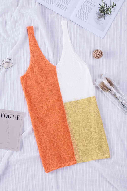 Color Block V-Neck Knitted Tank More Colors! - In Style Chics Boutique LLC