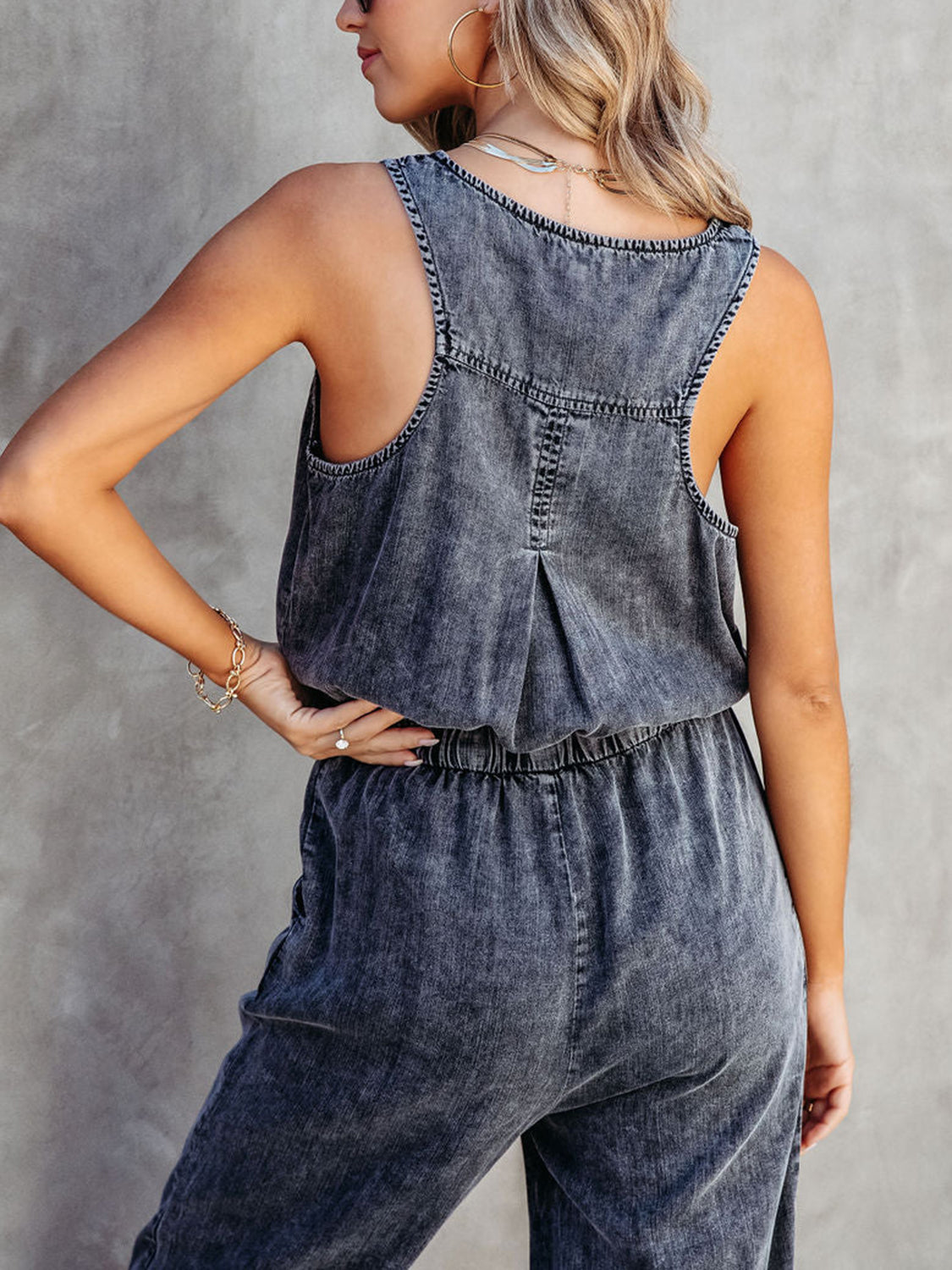 Drawstring Waist Sleeveless Jumpsuit - More Colors! - In Style Chics Boutique LLC