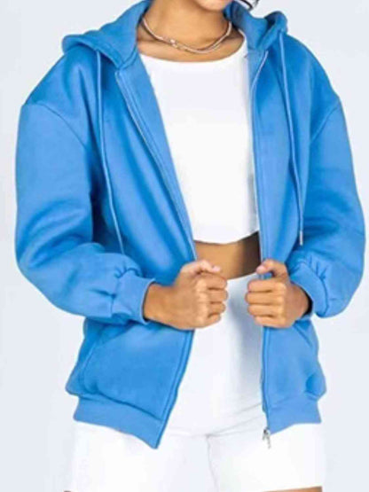 Zip-Up Drawstring Hoodie - More Colors! - In Style Chics Boutique LLC