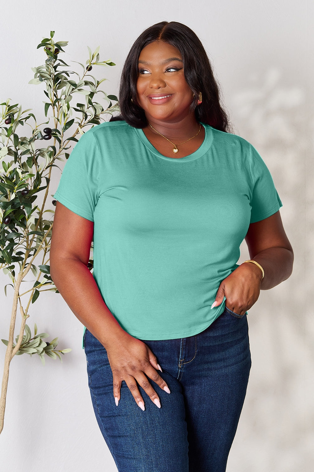 Basic Bae Full Size Round Neck Short Sleeve T-Shirt - More Colors! - In Style Chics Boutique LLC