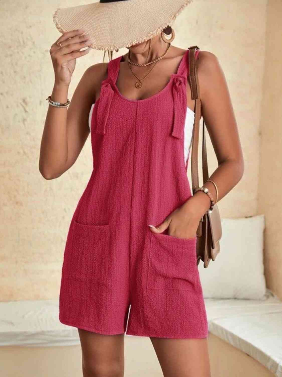 Full Size Scoop Neck Romper with Pockets - More Colors! - In Style Chics Boutique LLC