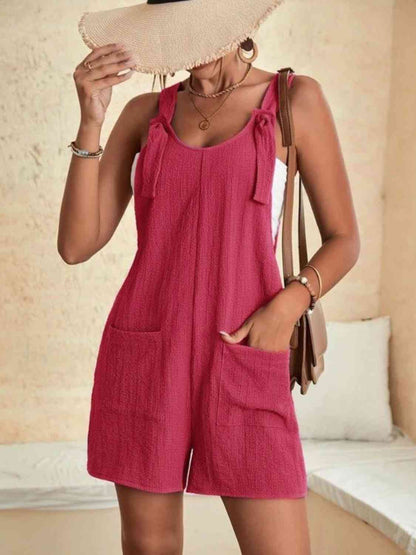 Full Size Scoop Neck Romper with Pockets - More Colors! - In Style Chics Boutique LLC