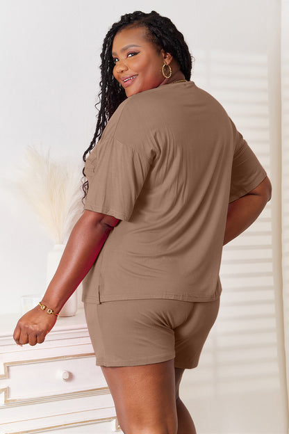 Basic Bae Full Size Soft Rayon Half Sleeve Top and Shorts Set - More Colors! - In Style Chics Boutique LLC