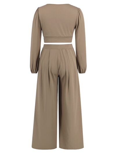 Surplice Top and Wide Leg Pants Set - More Colors! - In Style Chics Boutique LLC