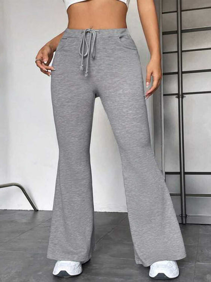 Drawstring Sweatpants with Pockets Heather Gray or Black - In Style Chics Boutique LLC