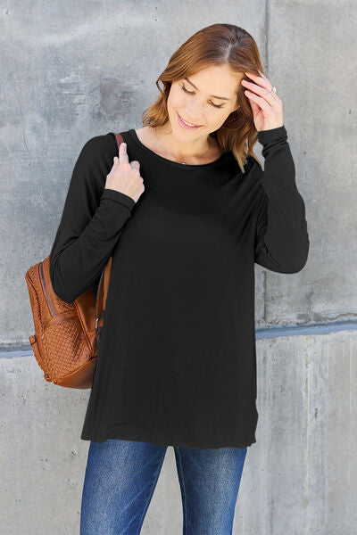 Basic Bae Full Size Round Neck Dropped Shoulder T-Shirt - More Colors! - In Style Chics Boutique LLC