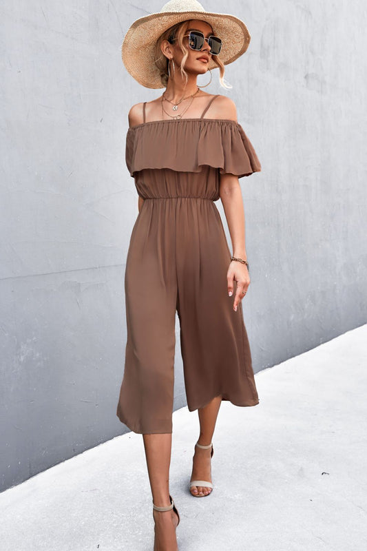 Spaghetti Strap Layered Jumpsuit - In Style Chics Boutique LLC