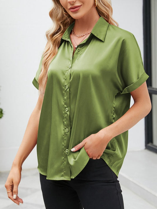 Button Up Short Sleeve Shirt - More Colors! - In Style Chics Boutique LLC