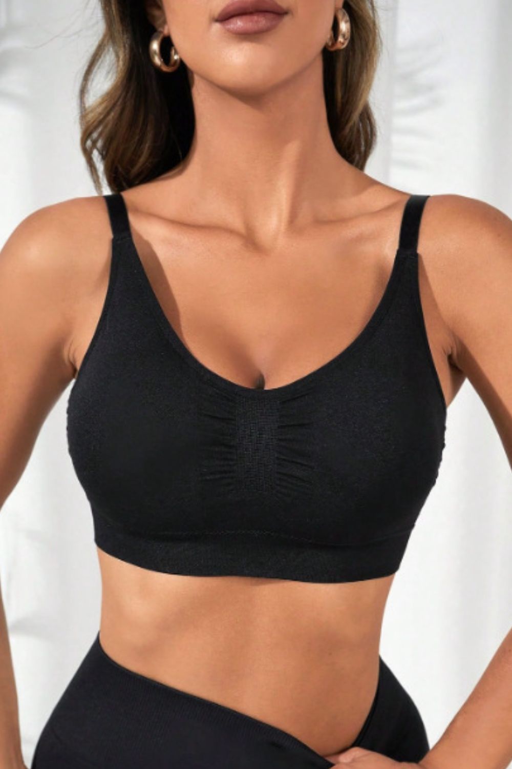 Scoop Neck Cropped Active Bra - In Style Chics Boutique LLC