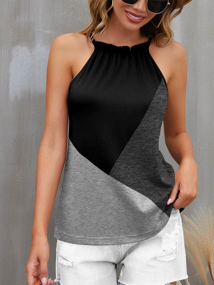 Color Block Grecian Neck Cami - In Style Chics Boutique LLC