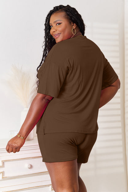 Basic Bae Full Size Soft Rayon Half Sleeve Top and Shorts Set - More Colors! - In Style Chics Boutique LLC