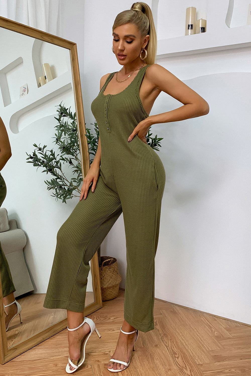 Sleeveless Straight Leg Jumpsuit More Color Options - In Style Chics Boutique LLC