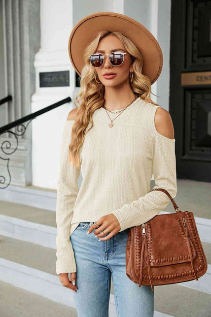 Dropped Shoulder Long Sleeve Blouse - More Colors! - In Style Chics Boutique LLC