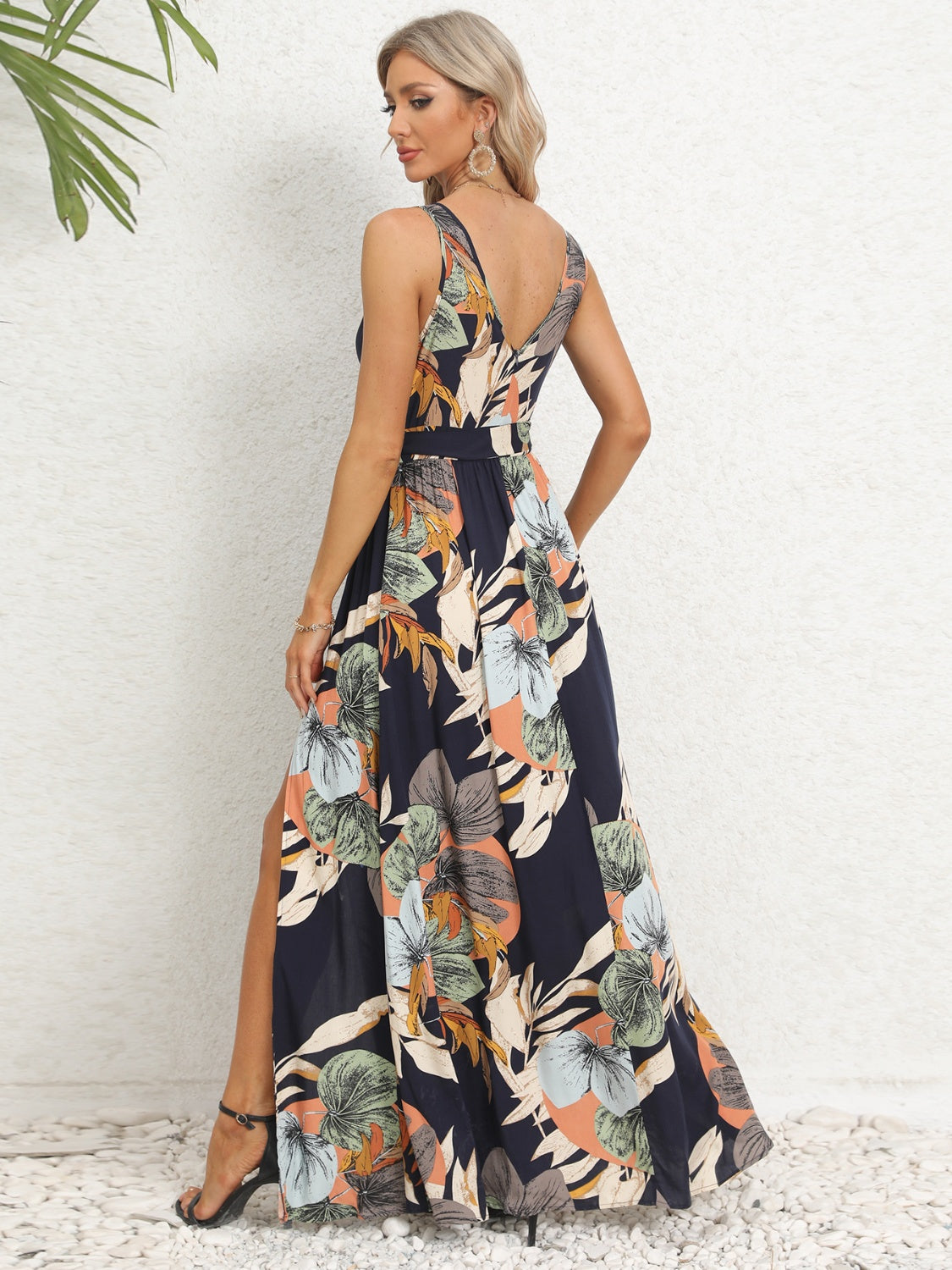 Slit Tied Printed Surplice Dress More Colors! - In Style Chics Boutique LLC