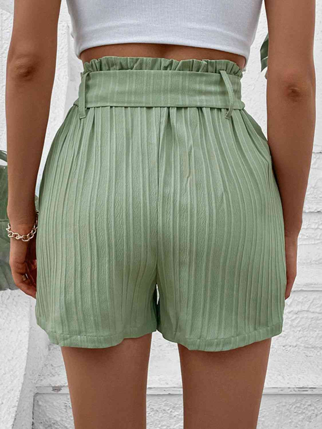 Belted Womens Shorts with Pockets - In Style Chics Boutique LLC