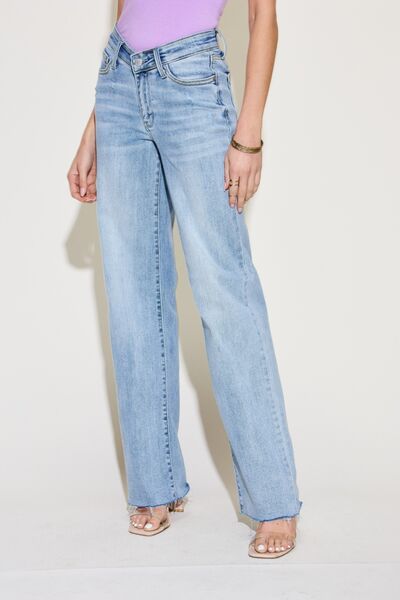 Judy Blue Full Size V Front Waistband Straight Jeans - In Style Chics Boutique LLC