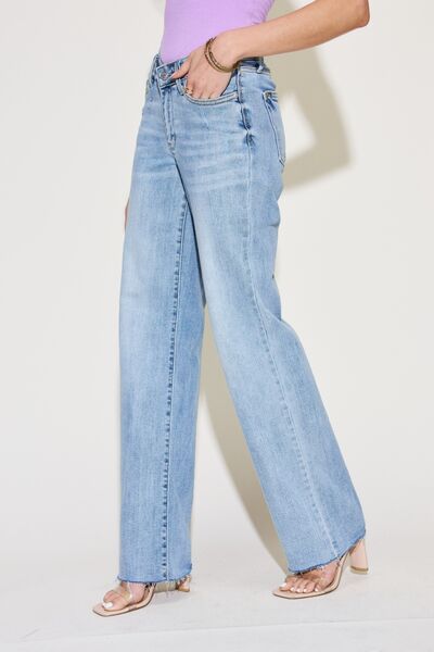 Judy Blue Full Size V Front Waistband Straight Jeans - In Style Chics Boutique LLC