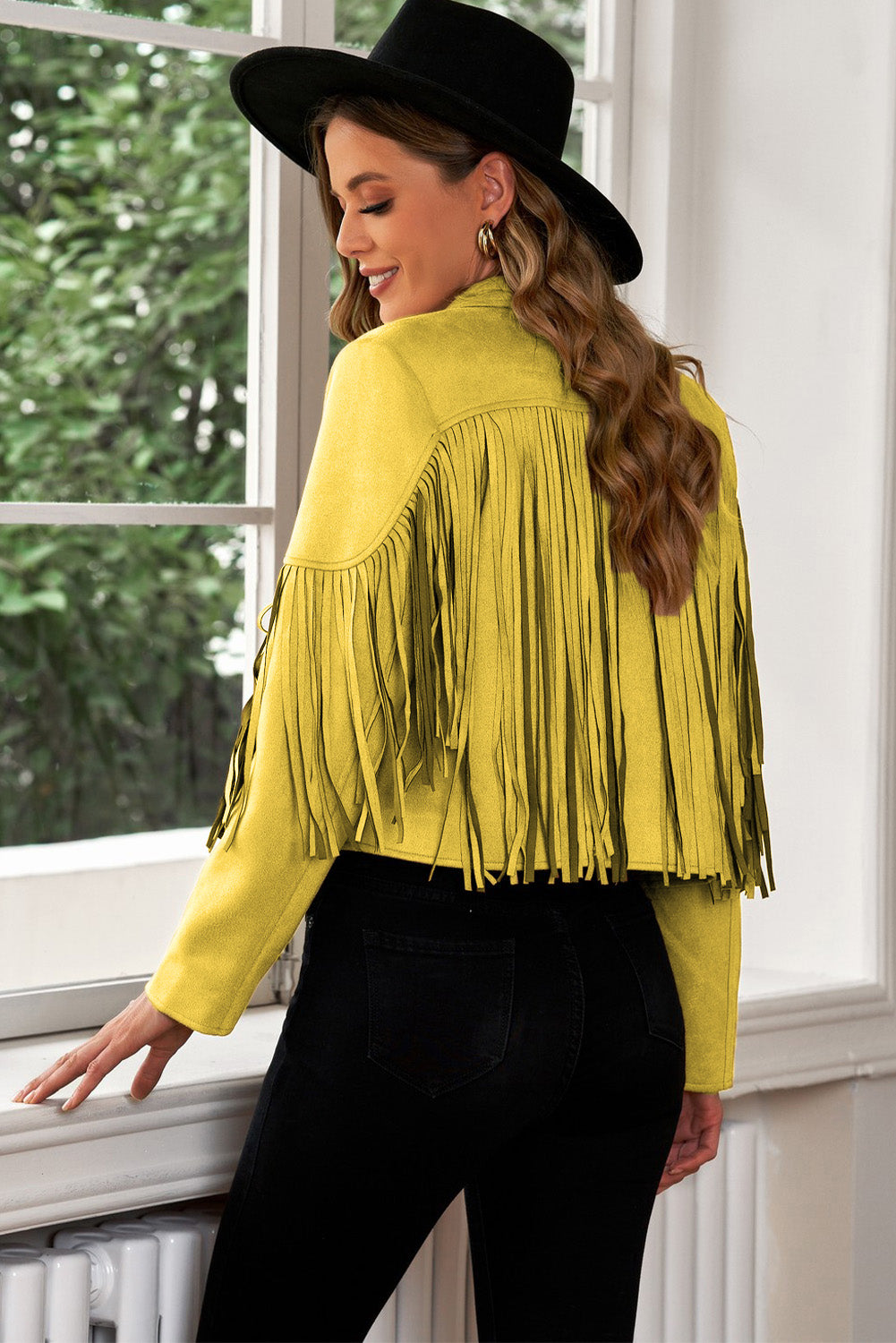 Fringe Trim Lapel Collar Cropped Blazer - More Colors! - In Style Chics Boutique LLC