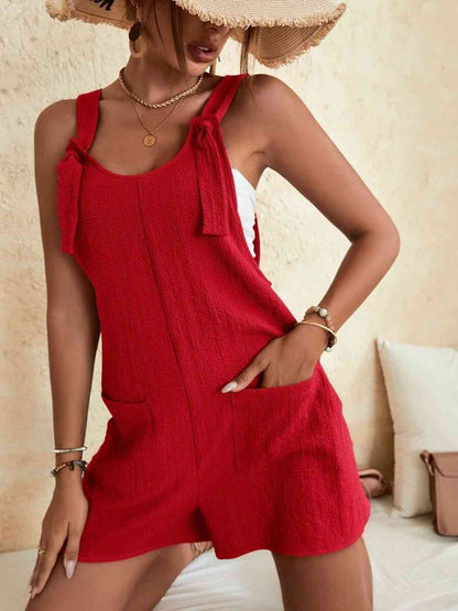 Full Size Scoop Neck Romper with Pockets - More Colors! - In Style Chics Boutique LLC
